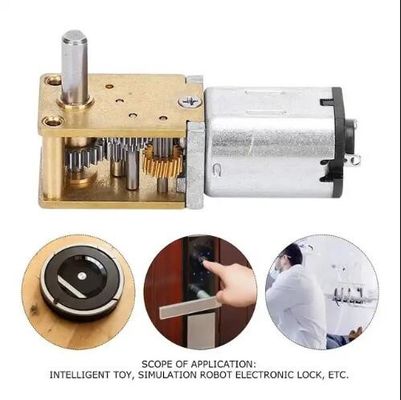 6V - 12V Brush DC Gear Motor Horizontal Worm Short Shaft DC Micro Metal Gear Motor