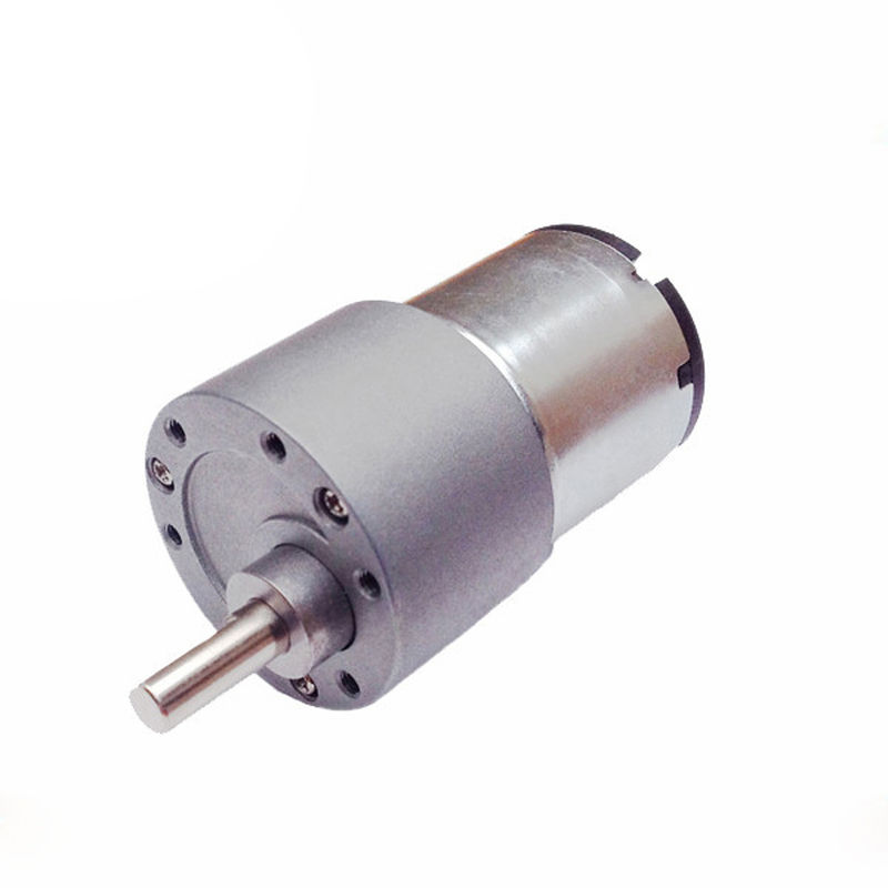 50 RPM Brush DC Gear Motor 37mm Carbon Brush DC Gearbox Motor 3V - 24V Para Robô